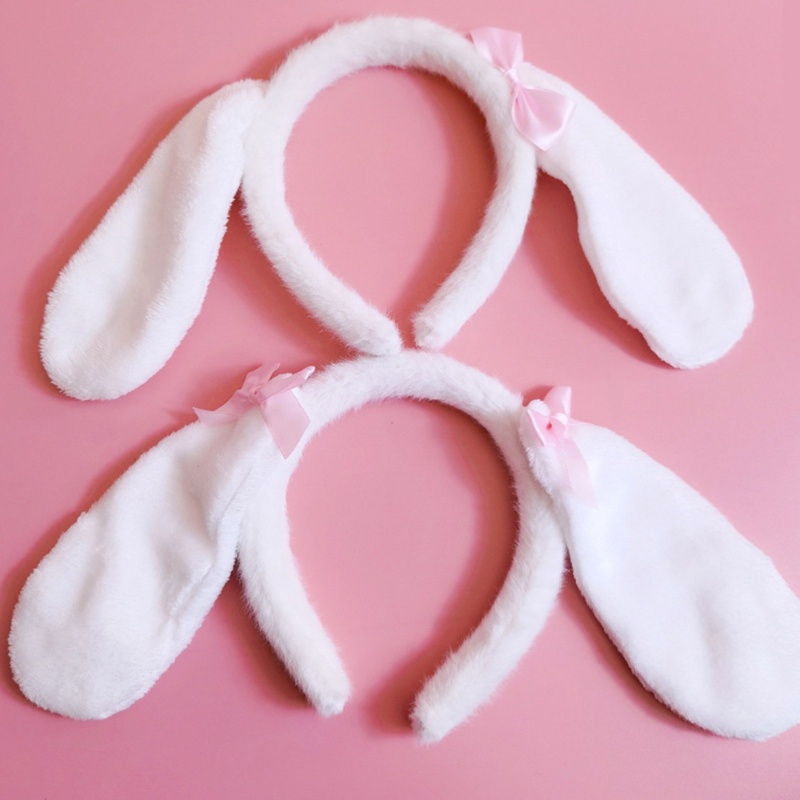 Băng Đô Tai Thỏ Phối Lông Phong Cách Lolita Dễ Thương