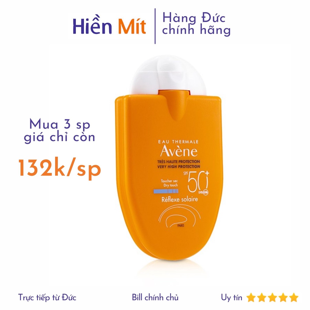 Kem Chống Nắng Vật Lý Avene Sun Very High Protection Réflexe Solaire 30ml Avène Rèlexe da nhạy cảm Dry Touch spf50 Bill