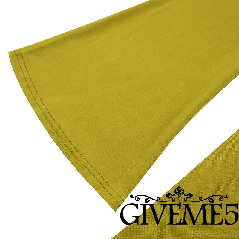 Đầm cổ vuông tay loe màu trơn quyến rũ cho nữ