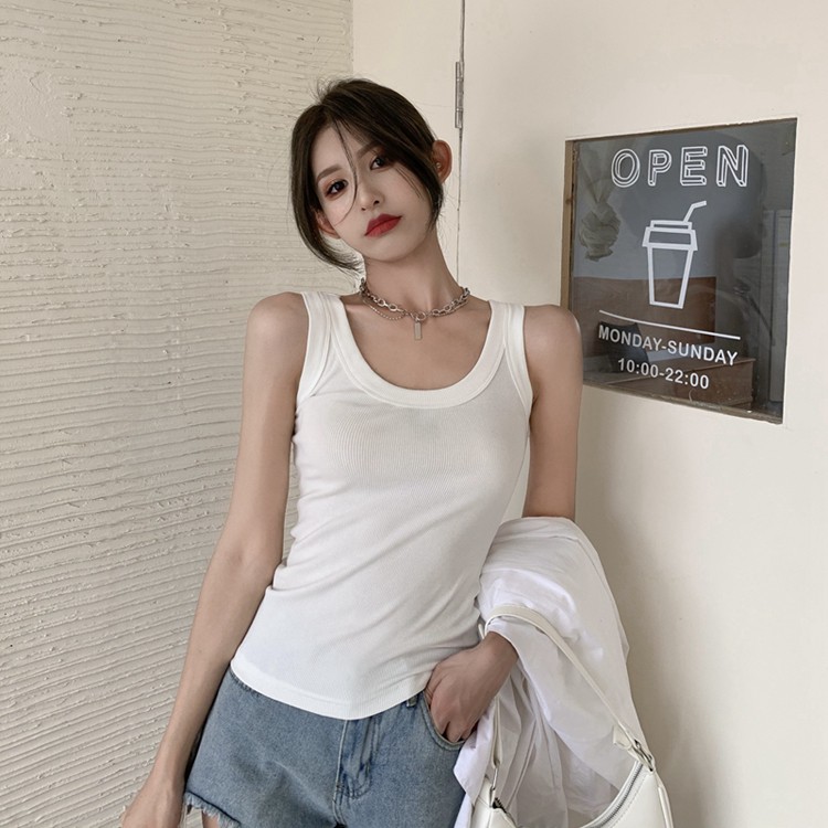 Cocory vn Áo Croptop Cổ Chữ U Dáng Ôm Thời Trang Mùa Hè Cho Nữ