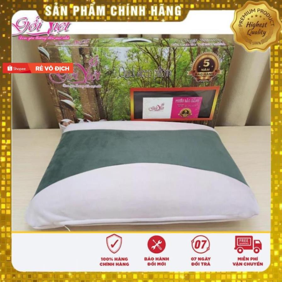 Hàng Công Ty  1 Cặp Gối cao su Oval 60cm x 40cm chống đau mỏi vai gáy, gối cao su non ngủ ngon, Gối việt bảo hành 5 năm