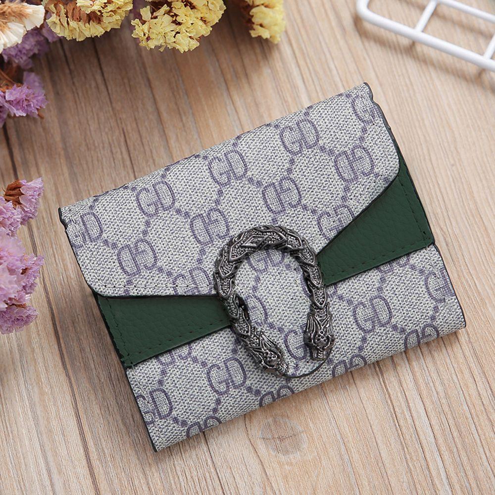 Ví Ngắn Bằng Da PU Cỡ Lớn Đa Năng Phong Cách Retro Thời Trang Cho Nữ