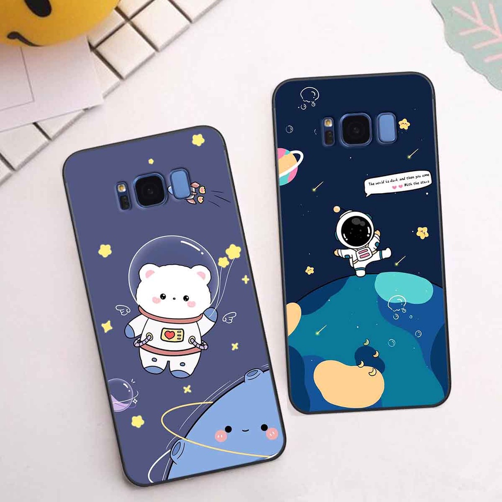 Ốp Samsung S8 / S8 Plus / S8+ in hình vũ trụ, phi hành gia bầu trời cute dễ thương