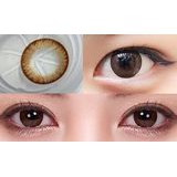 Lens mắt màu nâu áp tròng IXA brown 14.0mm, kính áp tròng có độ cận -0.00&gt;-6.00- Lens Optic