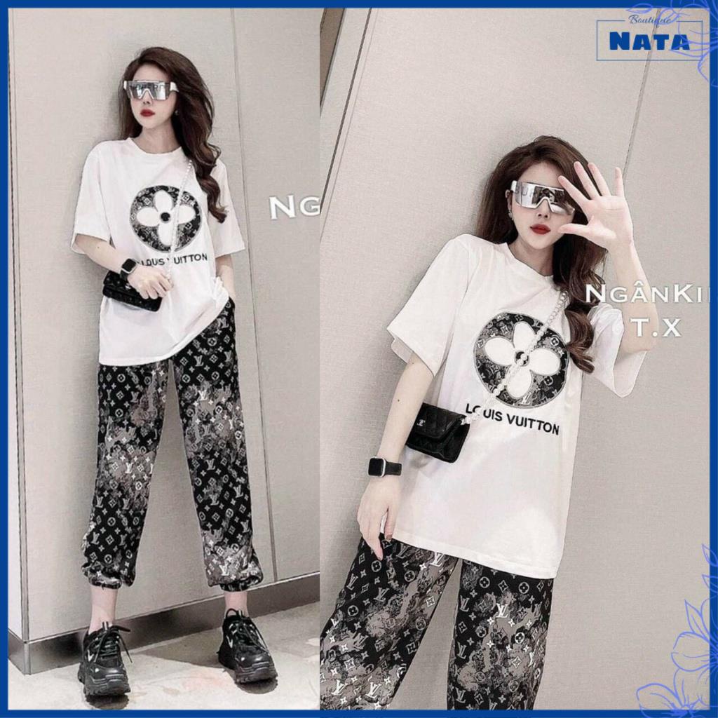Set bộ nữ NATA bộ quần áo nữ bigsize mùa hè cotton dài đi chơi cá tính sang chảnh thể thao ngắn tay M L XL XXL N24