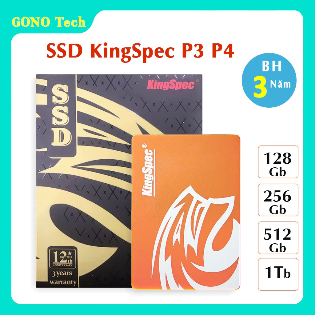 [Mã 255ELSALE giảm 7% đơn 300K] Ổ cứng SSD KingSpec 128Gb 256Gb 512Gb 2.5 inch SATA 3 120Gb 240Gb 480GB | Mã P3 P4 | BigBuy360 - bigbuy360.vn