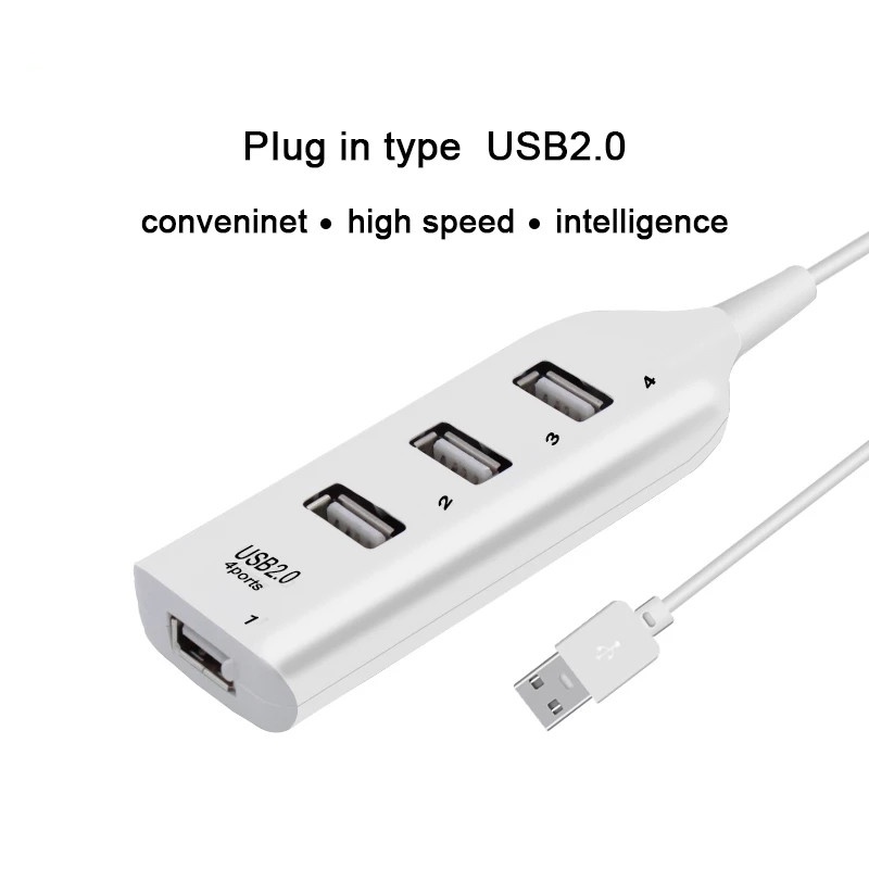 Trắng Đầu Chuyển Đổi 4 Cổng Usb 2.0/ 1.1 480mbps (White) -Màu sắc: Trắng