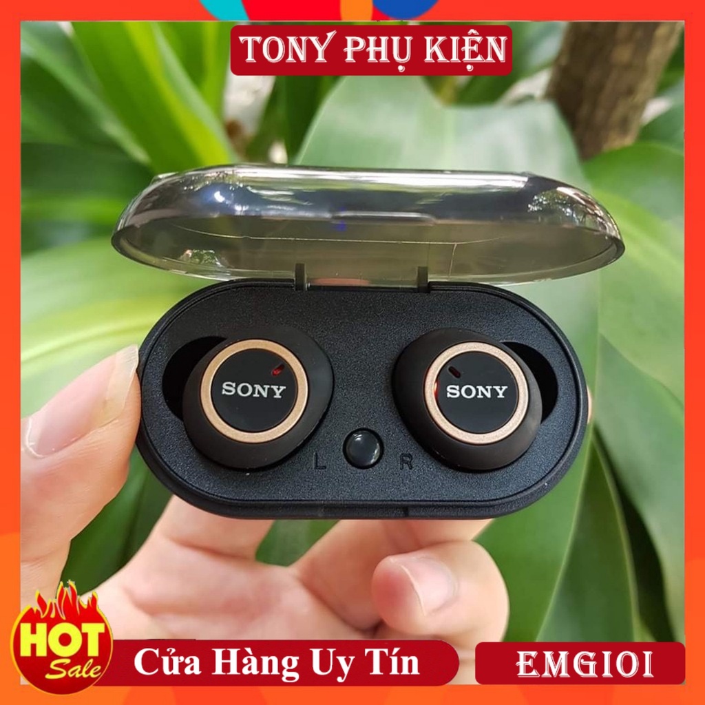 Tai nghe Bluetooth Đen Sony sport TWS-D76 Rất ấm Bass-treble rõ ràng