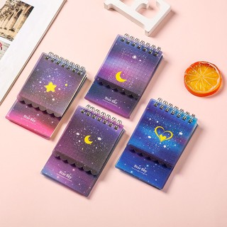 Sổ Lò Xo Mini Dạng Lật Nhiều Mẫu Dễ Thương, Mẫu Galaxy Các Loại