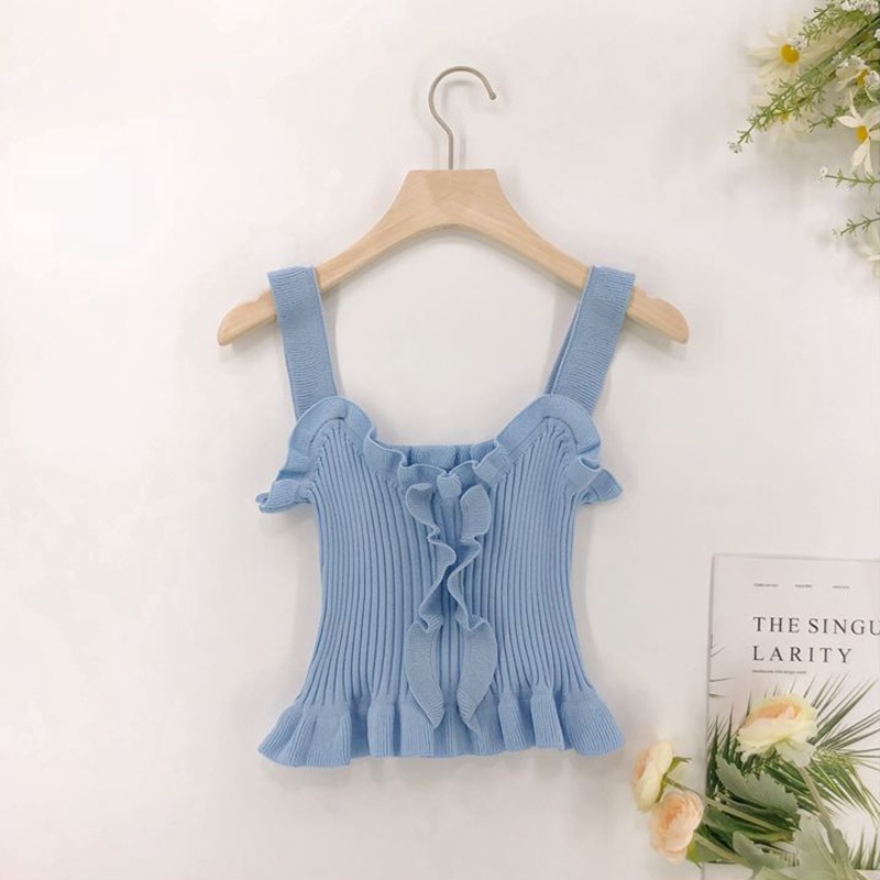 Áo dệt kim IELGY sát nách thời trang mùa hè cho nữ