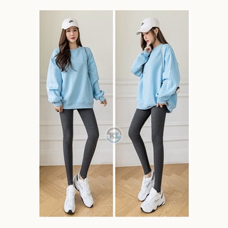Quần legging nữ dài màu xám đen vải ấm áp mềm mượt, co giãn đàn hồi tốt