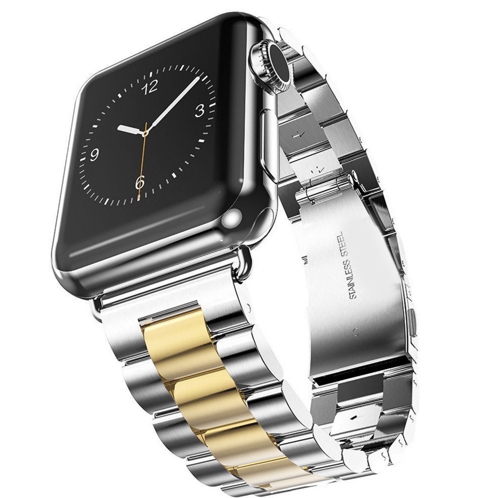 Dây Đeo Inox Cho Đồng Hồ Thông Minh Apple Watch Ultra Band 49mm 45mm 44mm 42mm iWatch SE 8 7 6 5 3 Correa 41mm 40mm