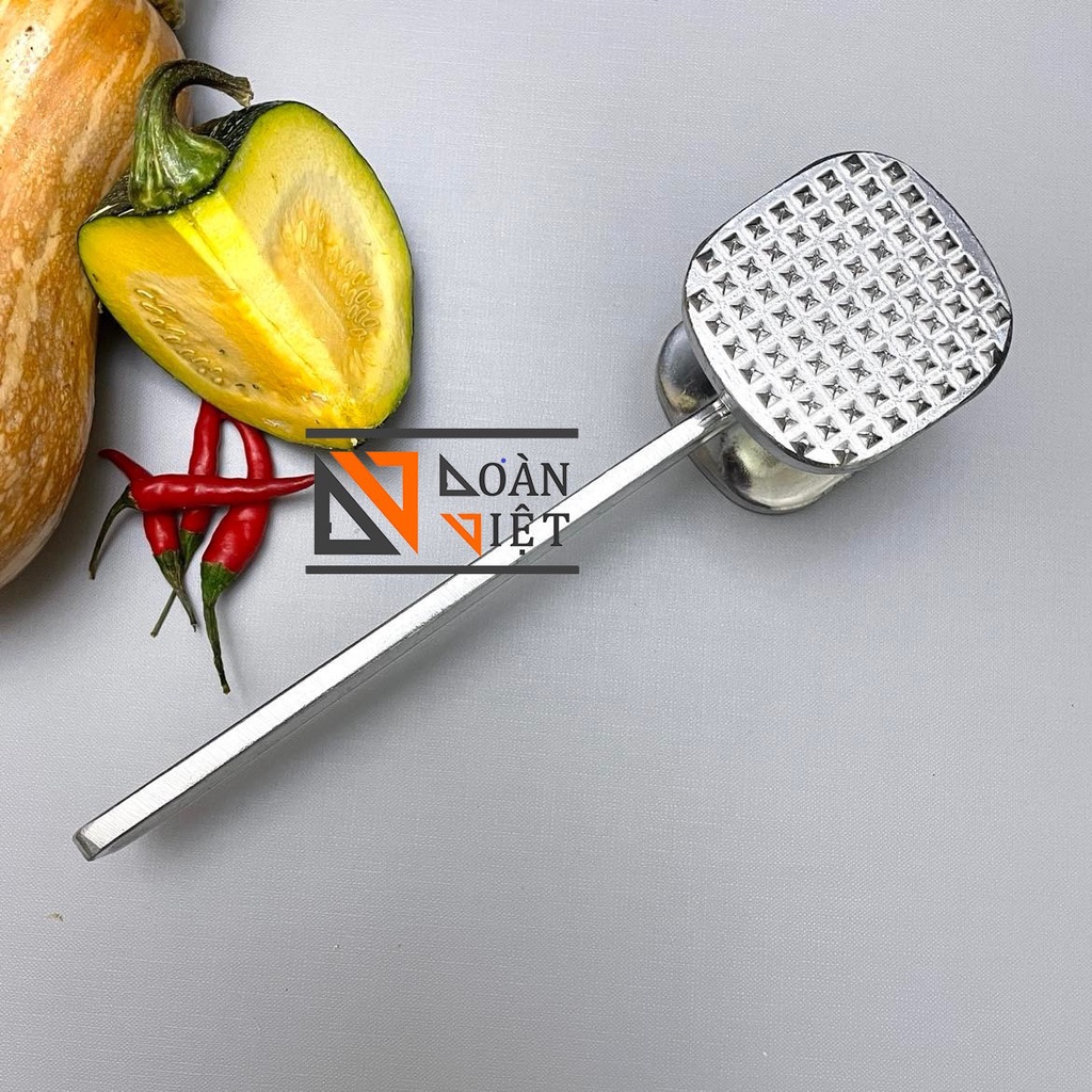 BÚA đập thịt, hành, tỏi , gừng 23 cm - INOX không rỉ - ĐỒ DÙNG CHUYÊN DỤNG NHÀ BẾP