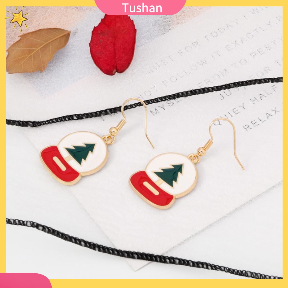 Bông Tai Hợp Kim Hình Cây Thông Giáng Sinh