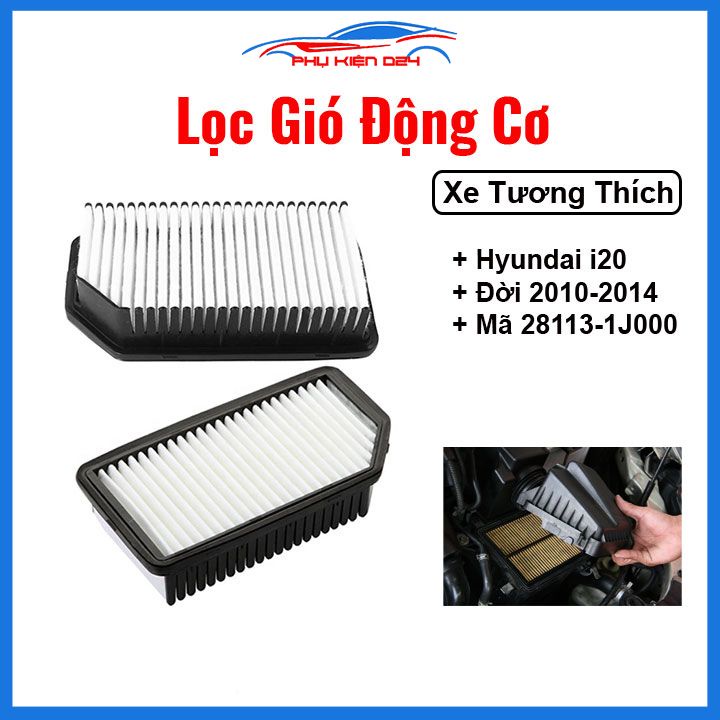 Lọc gió động cơ dành cho xe Hyundai i20 2010-2011-2012-2013-2014 mã 28113-1J000