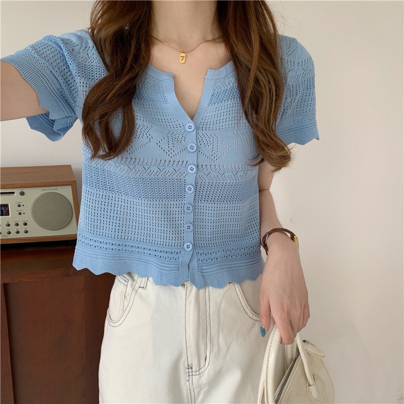 Áo croptop nữ kiểu tay ngắn phong cách thời trang hàn quốc hot trend AK06 JOLY