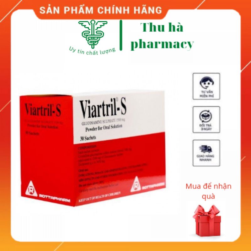 [CHÍNH HÃNG] Viartril-S bổ sung glucosamin cho xương khớp chắc khỏe Hộp 30 gói