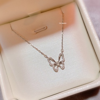 Dây chuyền nữ vòng cổ nữ bạc s925 khung butterfly đính đá Cá jewelry DC167