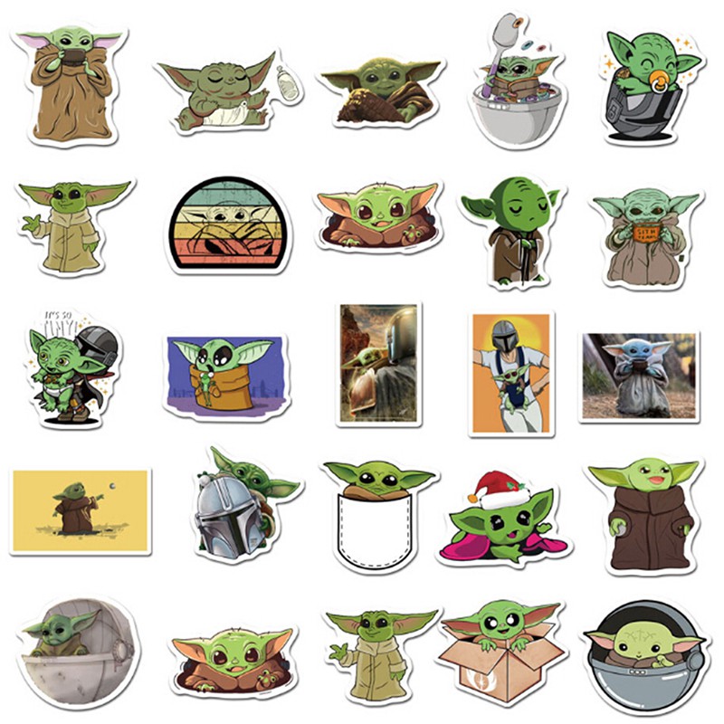 Set 50 Sticker Dán Trang Trí Hình Nhân Vật Hoạt Hình Ngộ Nghĩnh