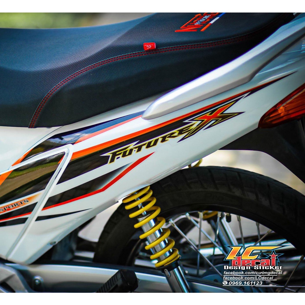 [Siêu Sale] [FreeShip] Tem Decal Rời cho Future X trắng cam - có thể đổi màu tem tùy ý