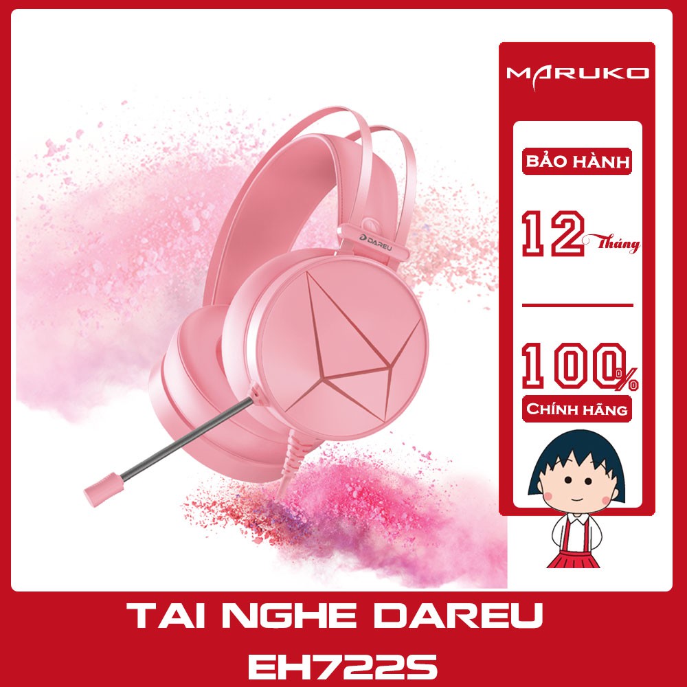 Tai nghe Dareu EH722s Queen Pink Hồng 7.1 giả lập