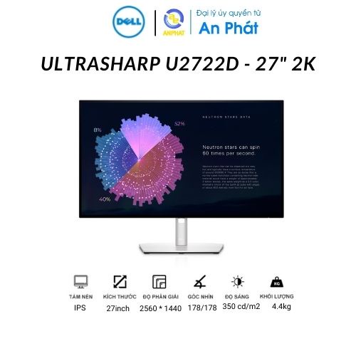 Màn hình máy tính Dell UltraSharp U2722DE 27 inch QHD IPS USB TypeC