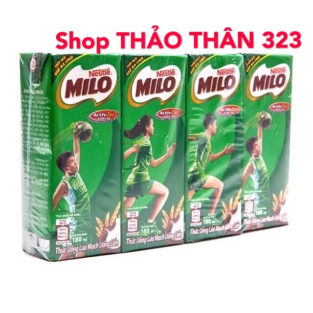 Sữa Milo Nước Nestle 180ml (1lốc 4 hộp)