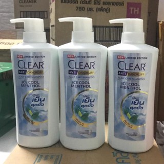 Combo 3 chai dầu gội clear Bạc Hà Thái Lan 480ml mẫu mới
