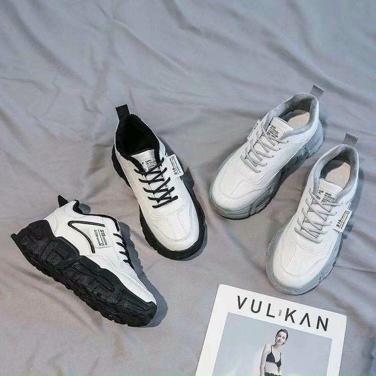 Giày thể thao sneakers pha đế màu độn 5cm phong cách Hàn Quốc cực hót