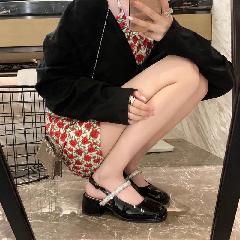 Giày búp bê nữ đế cao 5p, giày cao gót 5p phong cách tiểu thư, giày lolita nữ xinh xắn