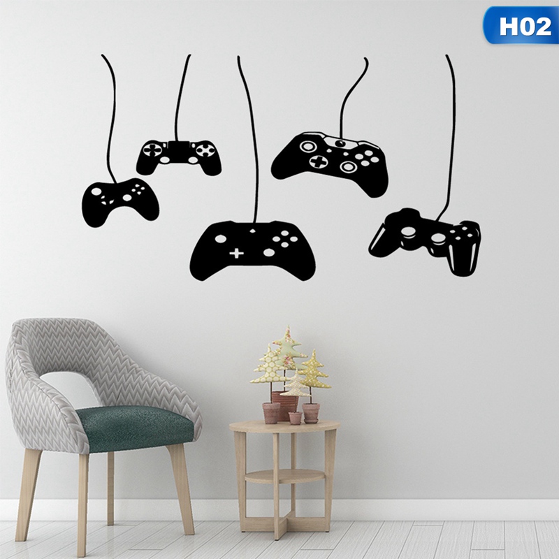 Nhãn dán in chữ Game Eat Sleep độc đáo trang trí tường