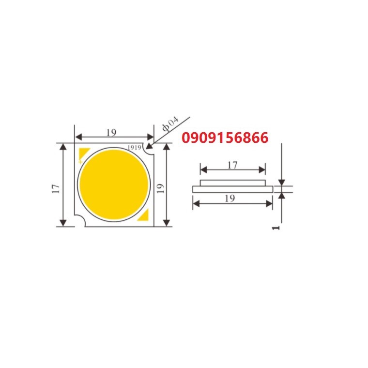 Mắt Led cob 220v 20w