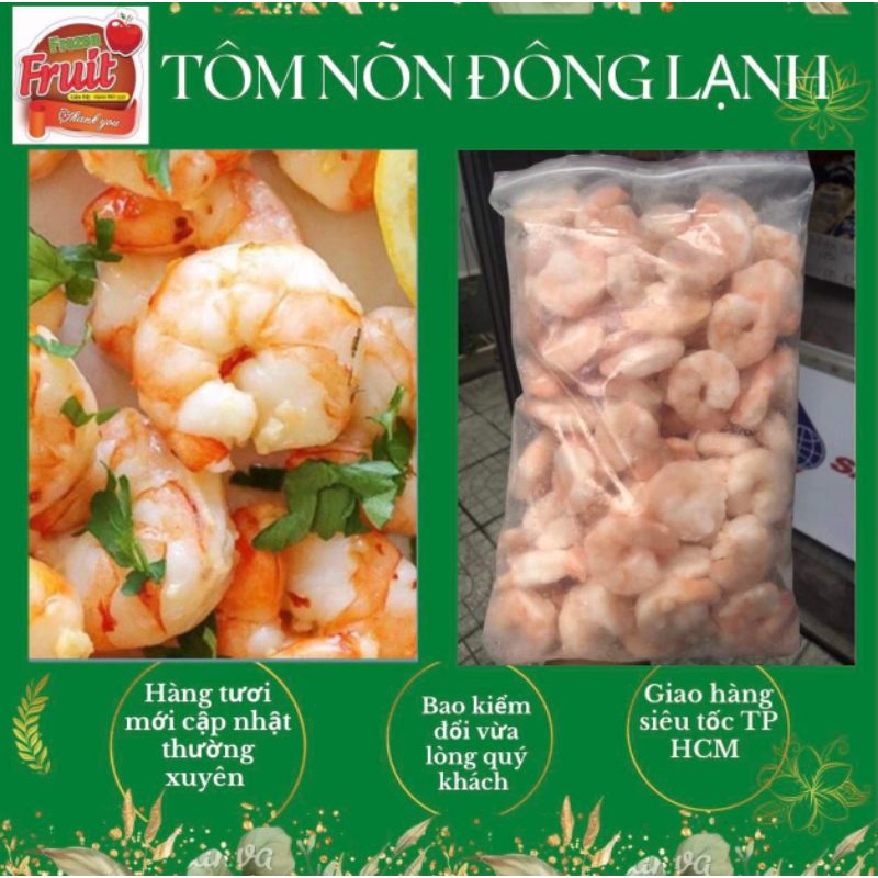 1kg NÕN TÔM ĐÔNG LẠNH siêu ngon, nhiều size