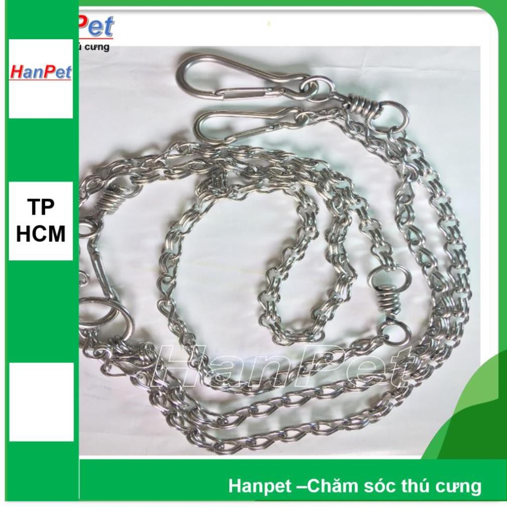 Hanpet.GV- size 1) Xích chó mèo inox xích mèo và chó nhỏ dưới 5kg dài 1,6m (- 325f)