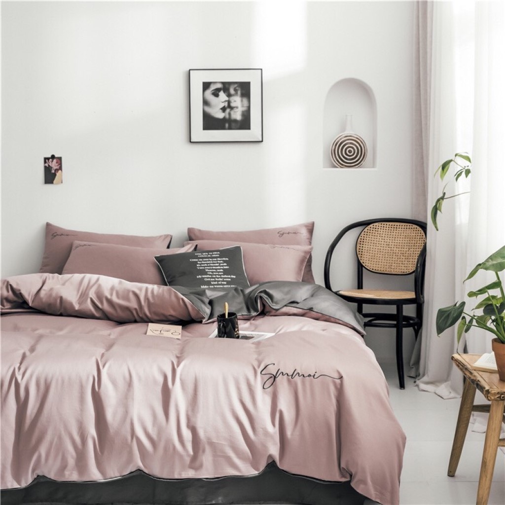 Bộ Chăn Ga Gối Lụa Tencel Sumoi Chăn Chần Bông Cao Cấp