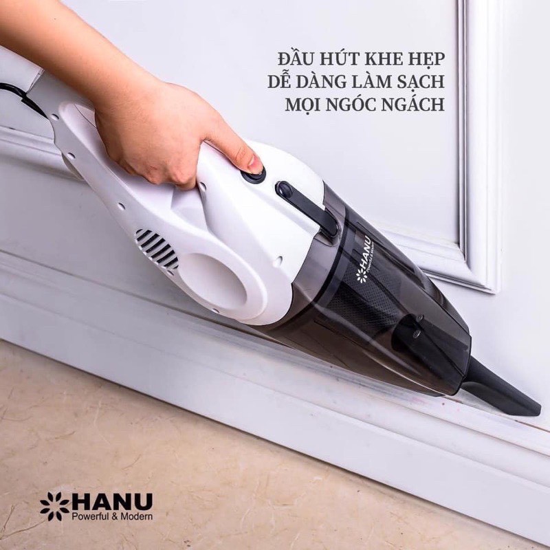 Máy hút bụi cầm tay Hanu HNV 600s - siêu tiện lau bậc thang và ngóc ngách