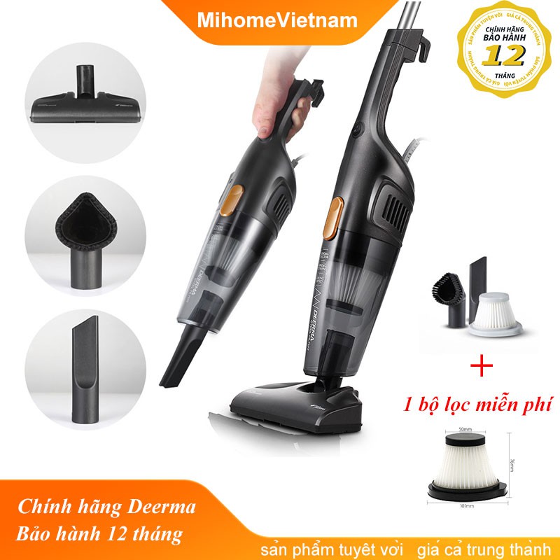 [Mã ELMS5 giảm 7% đơn 300K] Máy hút bụi cầm tay gia đình Deerma dx115C | 1 bộ lọc miễn phí khác