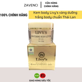 Kem body trắng da cấp tốc LIVYS chính hãng da trắng mềm mịn sau 7 ngày xuất xứ Thái Lan (250gr)