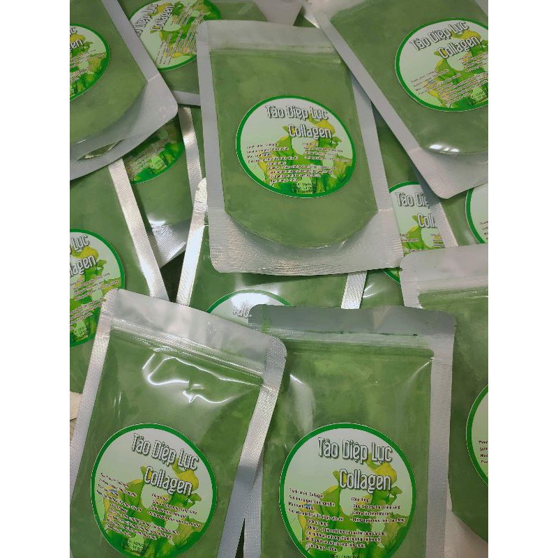 Tảo diệp lục collagen ( tảo xoắn Spirulina ) gói 100g