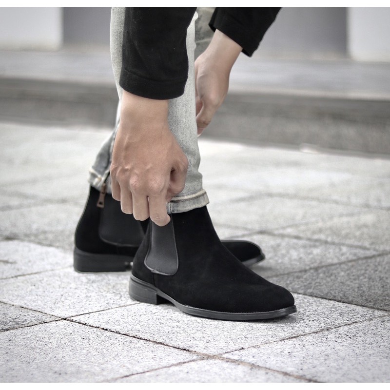 (TẶNG LÓT TĂNG CHIỀU CAO) Chelsea boot da lộn full, bảo hành 6 tháng | BigBuy360 - bigbuy360.vn