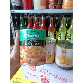 Đào ngâm Rhodes lon 825gr