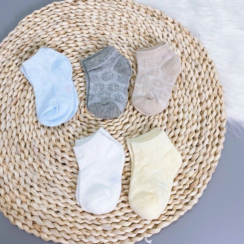 5 đôi tất lưới cho bé sơ sinh đến 4 tháng tuổi loại 1, trai-gái/ nhiều mẫu