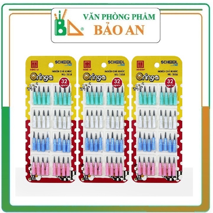 Ruột Bút Chì Khúc HB Nhiều Màu Hồng Hà  | Ngòi Bút Chì Đốt Thay Thế Siêu Tiết Kiệm - 3504