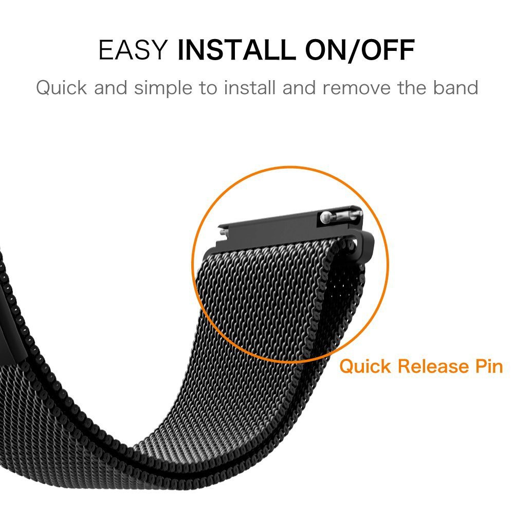 Dây Đeo Inox Milanese Cho Đồng Hồ Thông Minh Xiaomi Huami Amazfit Bip Lite Youth 20mm