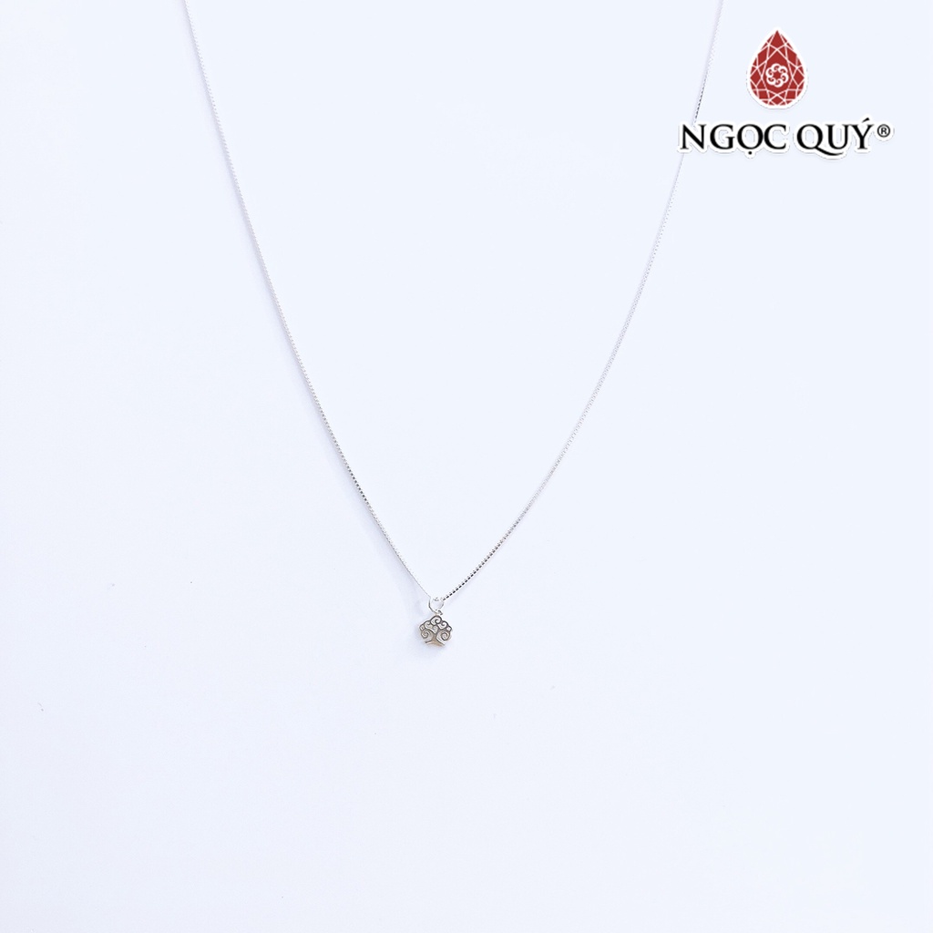 Dây chuyền bạc mặt cây trí tuệ - Ngọc Quý