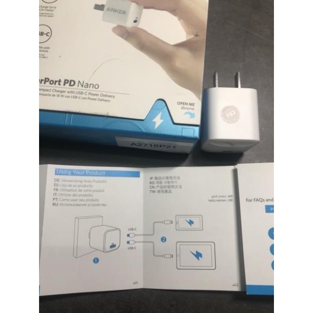 Củ Sạc nhanh Anker PowerPort PD NANO 20w - A2633