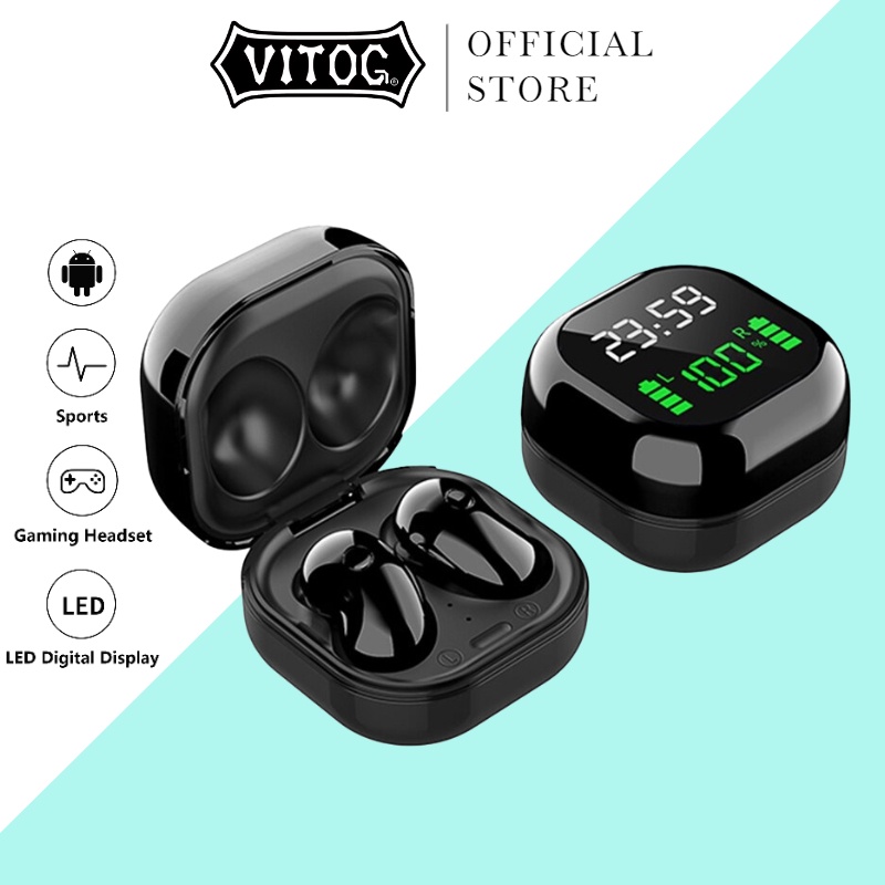 Tai Nghe Vitog S6SE Tws Không Dây Kết Nối Bluetooth Chống Ồn Cho Tất Cả Điện Thoại Thông Minh