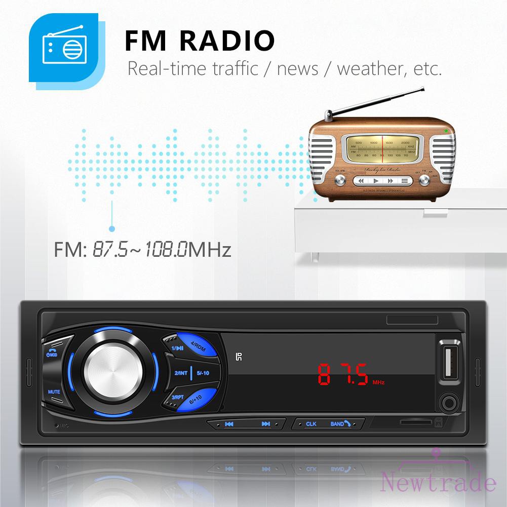 Đầu Máy Nghe Nhạc Mp3 Fm Radio 1 Din Cho Xe Hơi