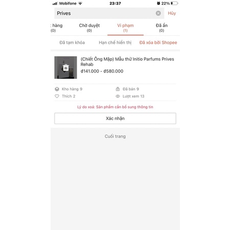 Mẫu thử Initio Parfums Prive Rehab