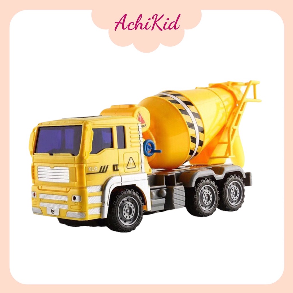 Đồ chơi xe trộn bê tông trang bị bánh đà cho bé